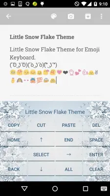 Little Snow Flake Keyboard android App screenshot 3