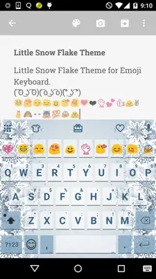 Little Snow Flake Keyboard android App screenshot 4